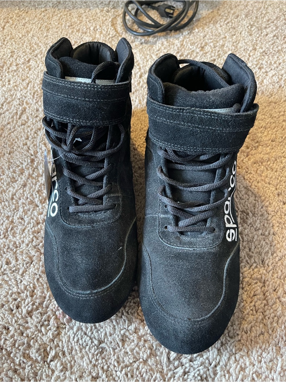 Sparco 001272010N Race 2 Driving Shoe High-Top SFI Size 8.5 Black